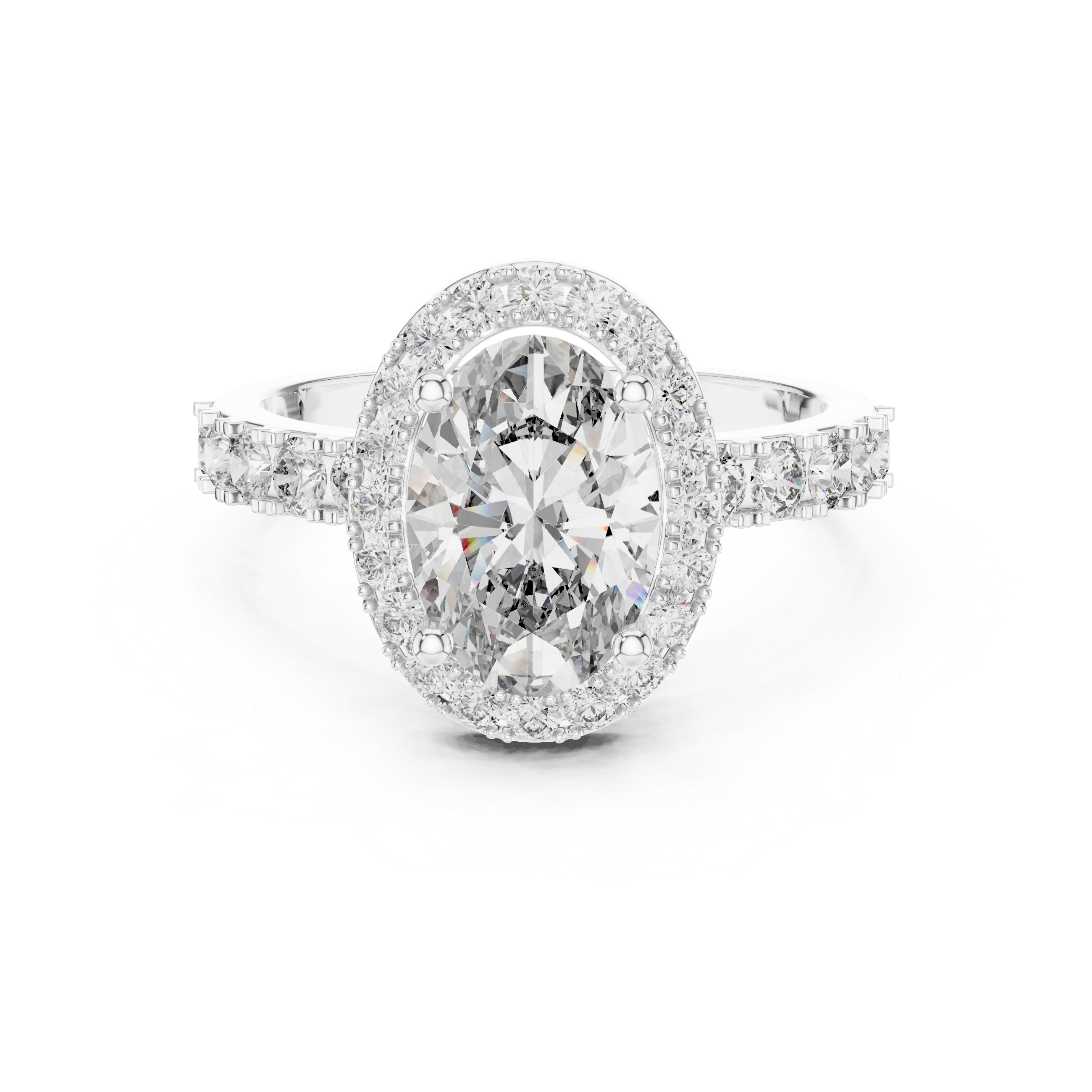 The Oval Halo Ring