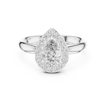 The Pear Halo Ring