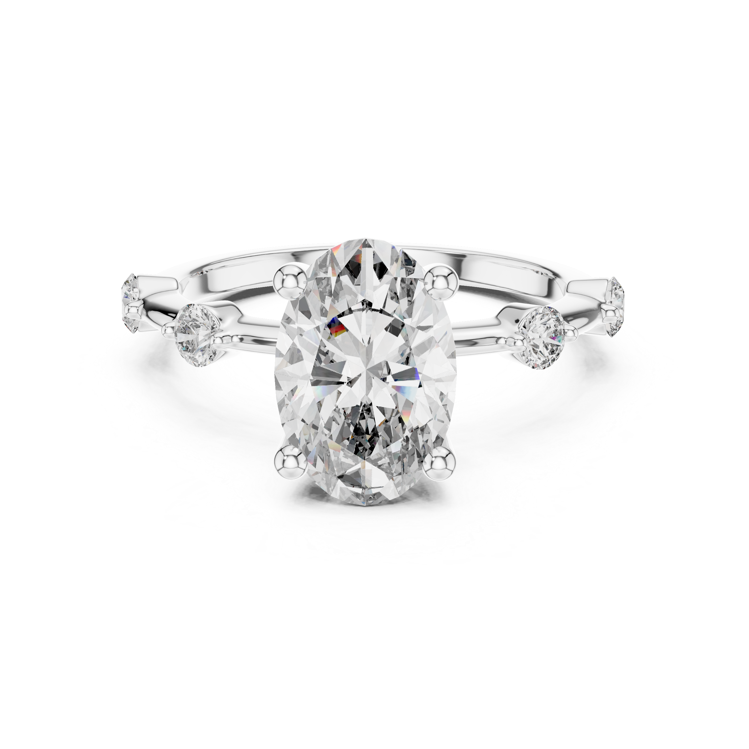 The Stardust Path Oval Ring