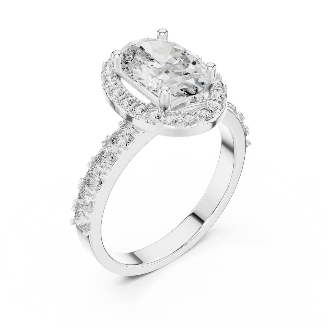The Oval Halo Ring