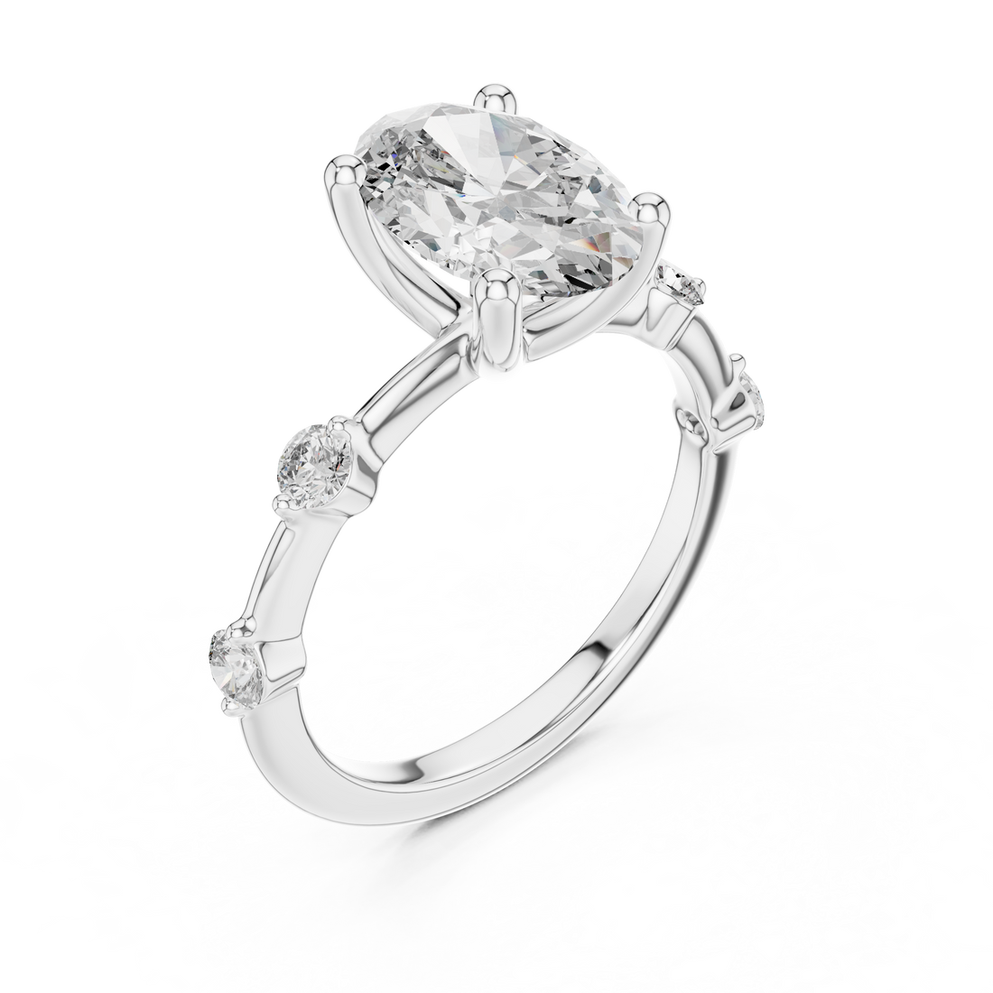 The Stardust Path Oval Ring