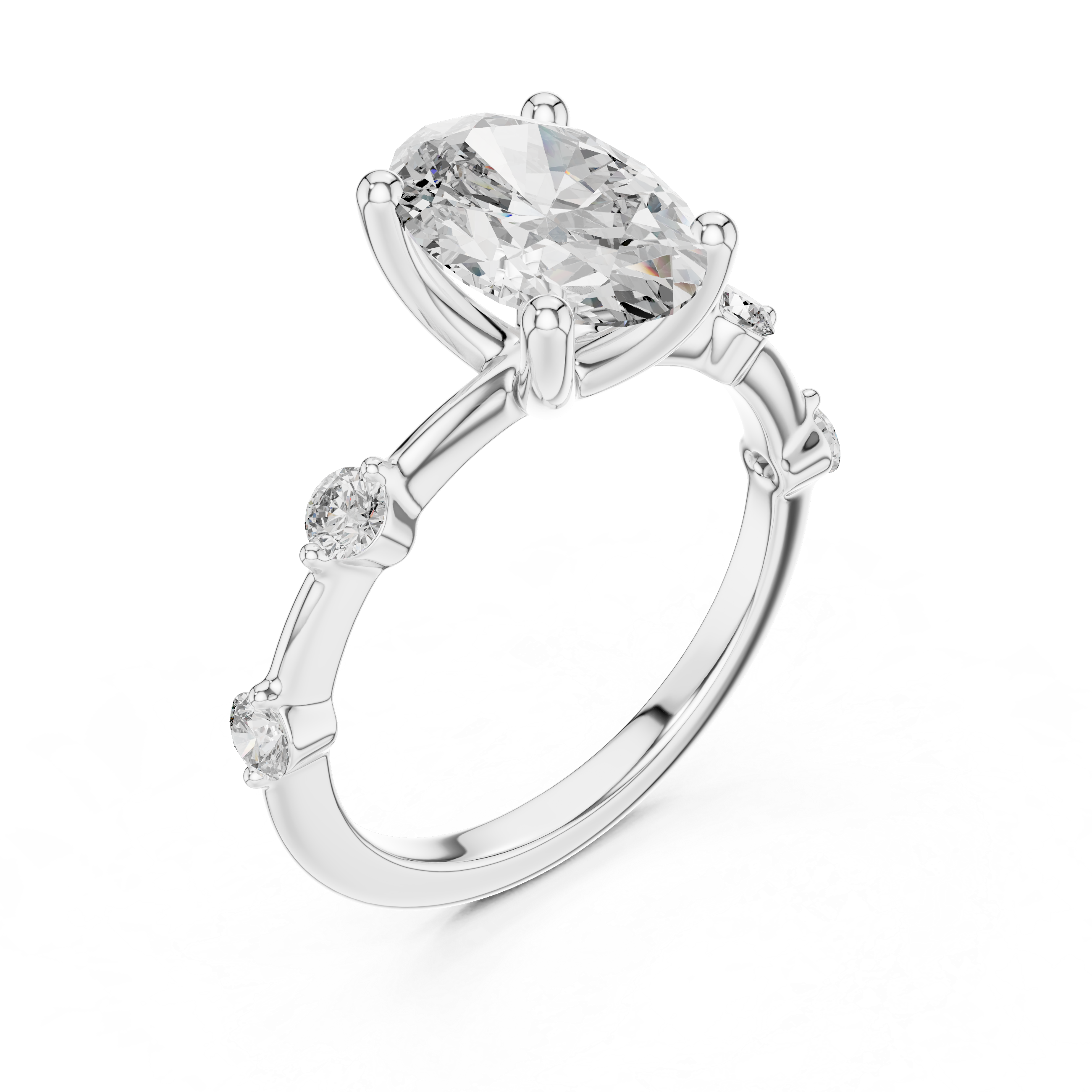 The Stardust Path Oval Ring