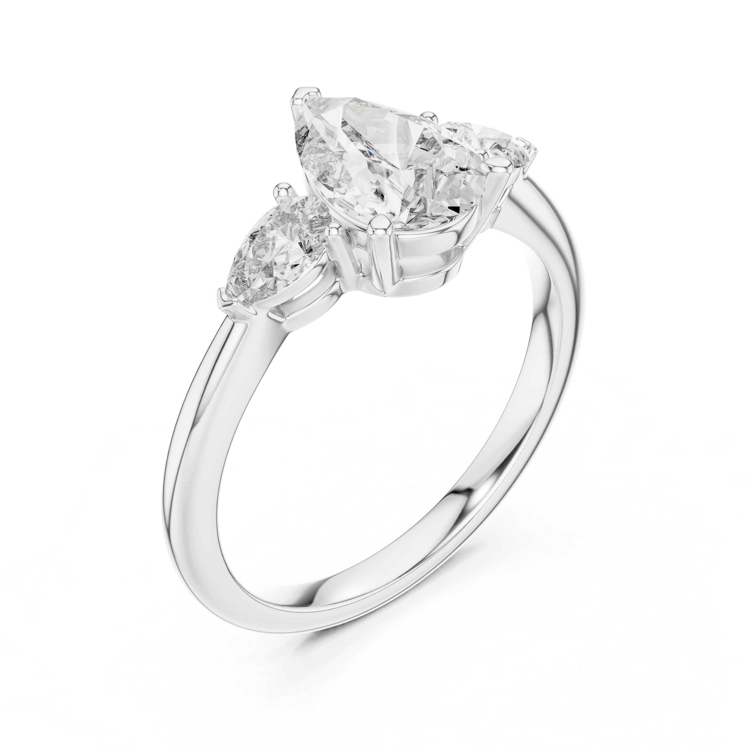 The Pear Trinity Ring