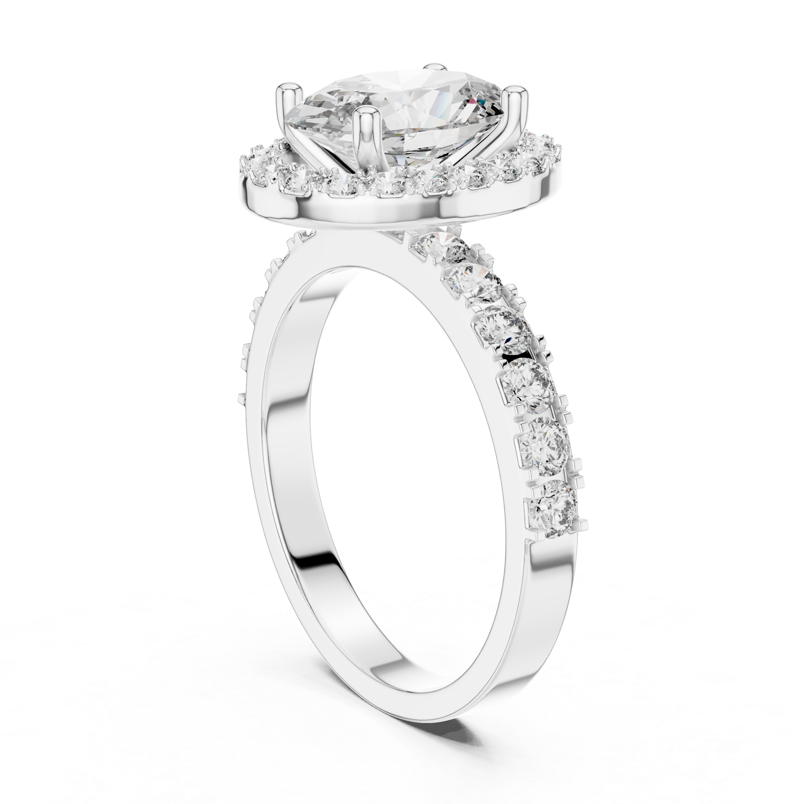 The Oval Halo Ring