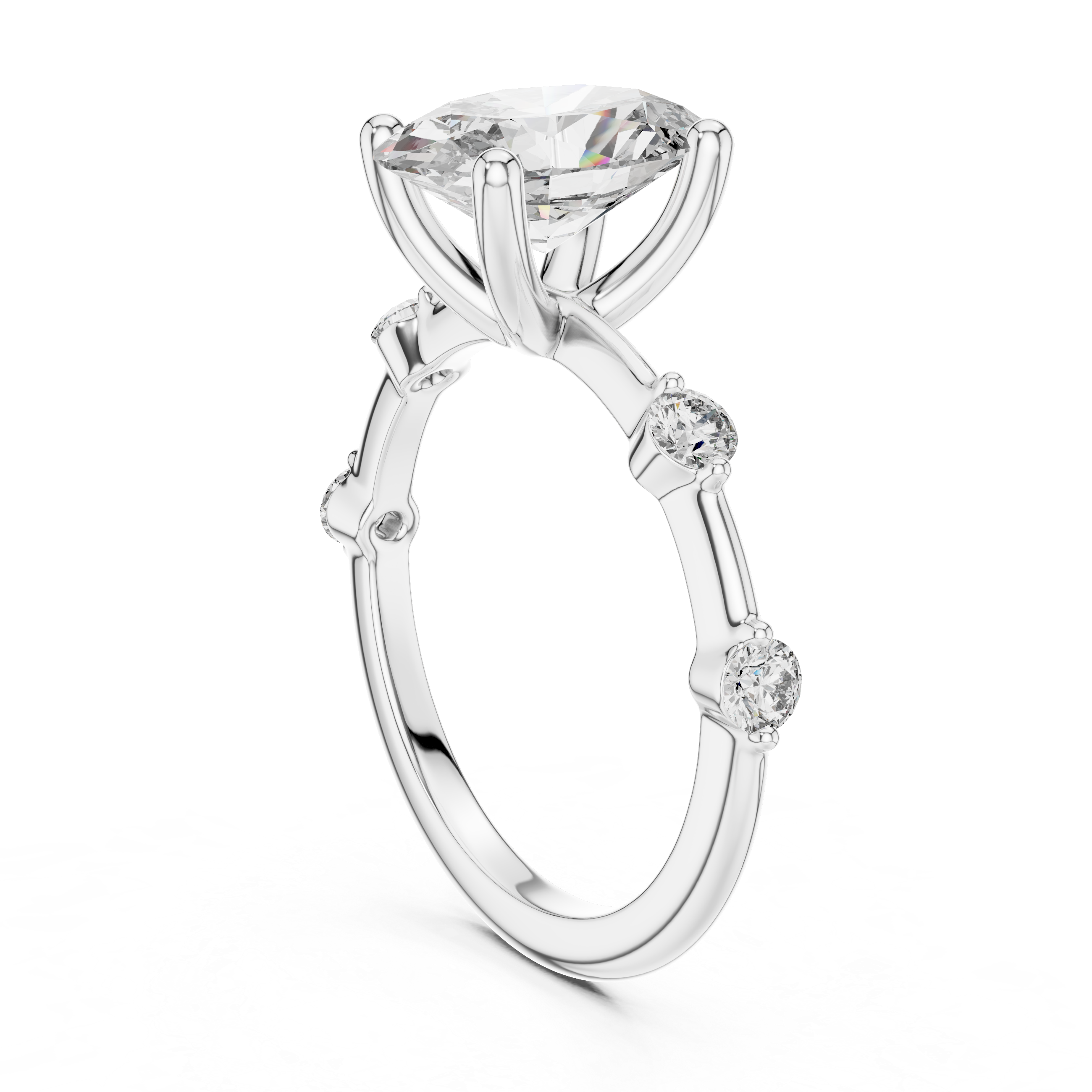 The Stardust Path Oval Ring