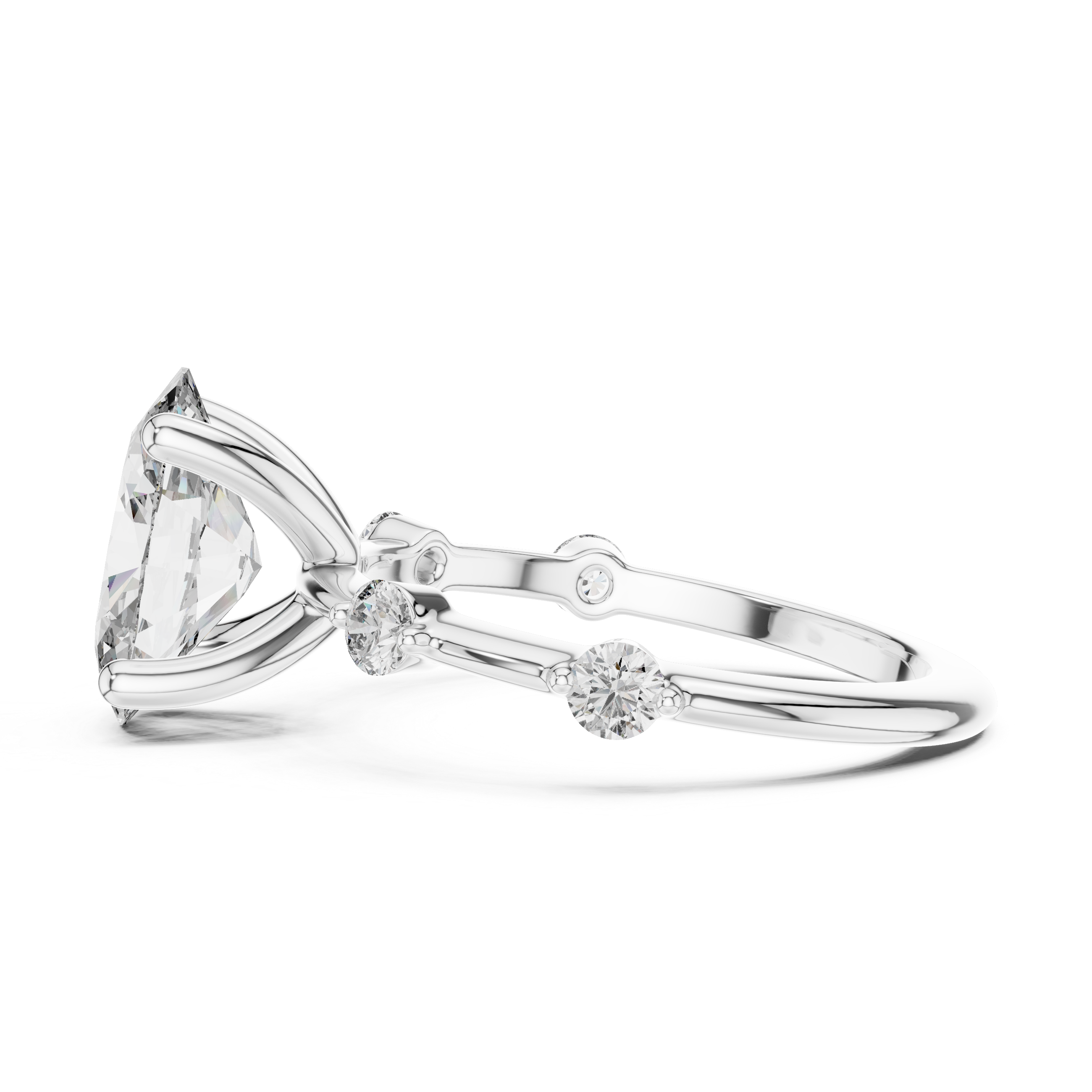 The Stardust Path Oval Ring