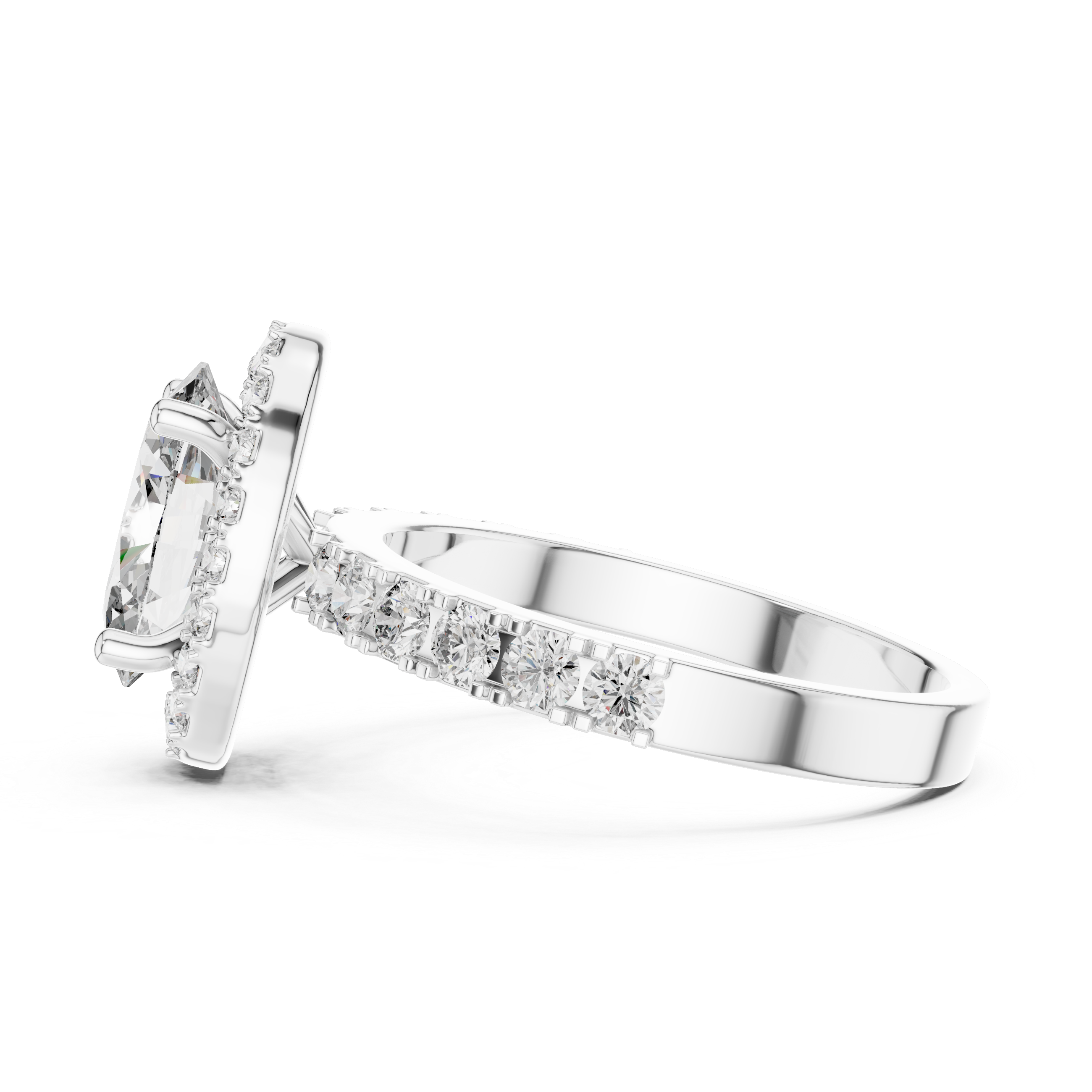 The Oval Halo Ring