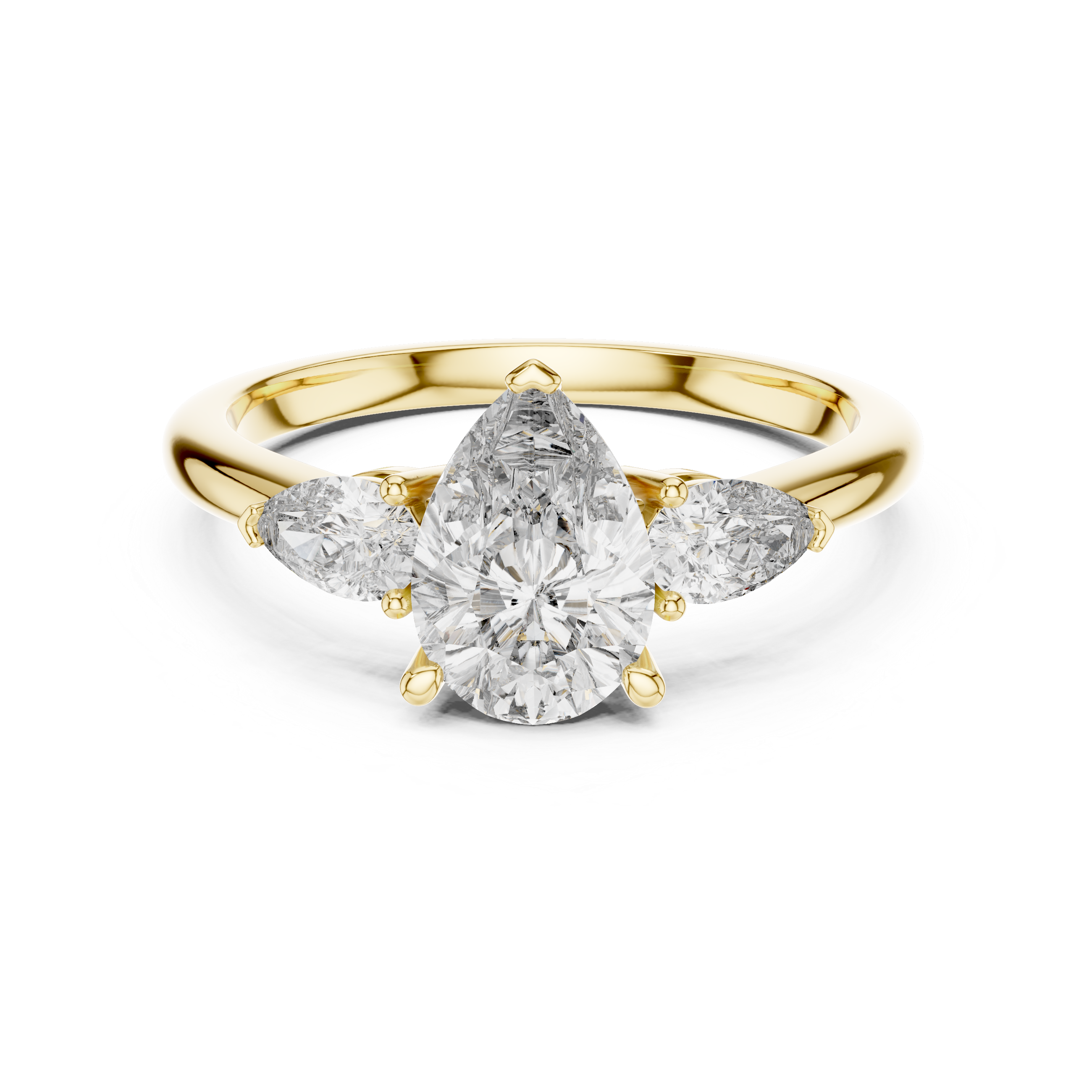 The Pear Trinity Ring