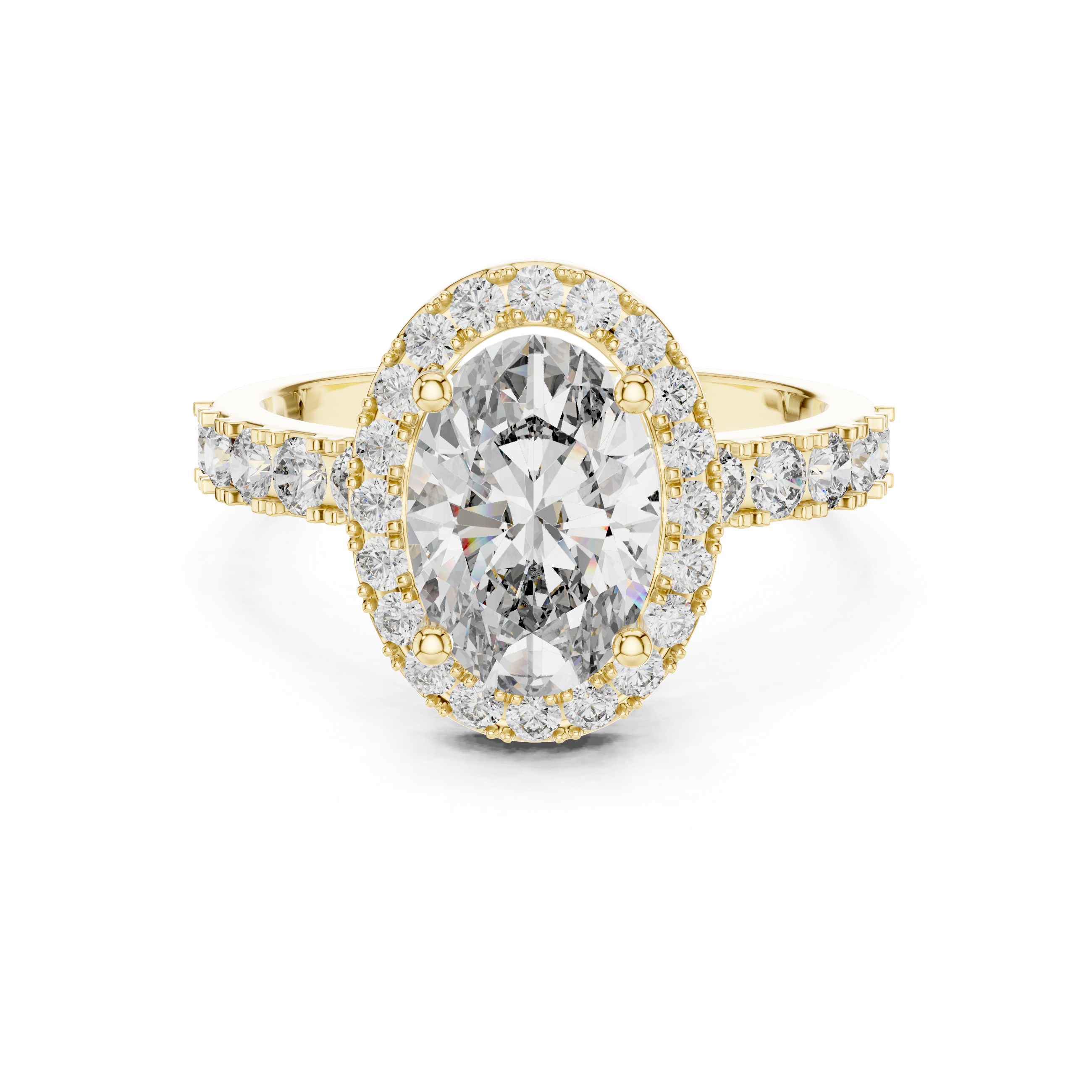The Oval Halo Ring
