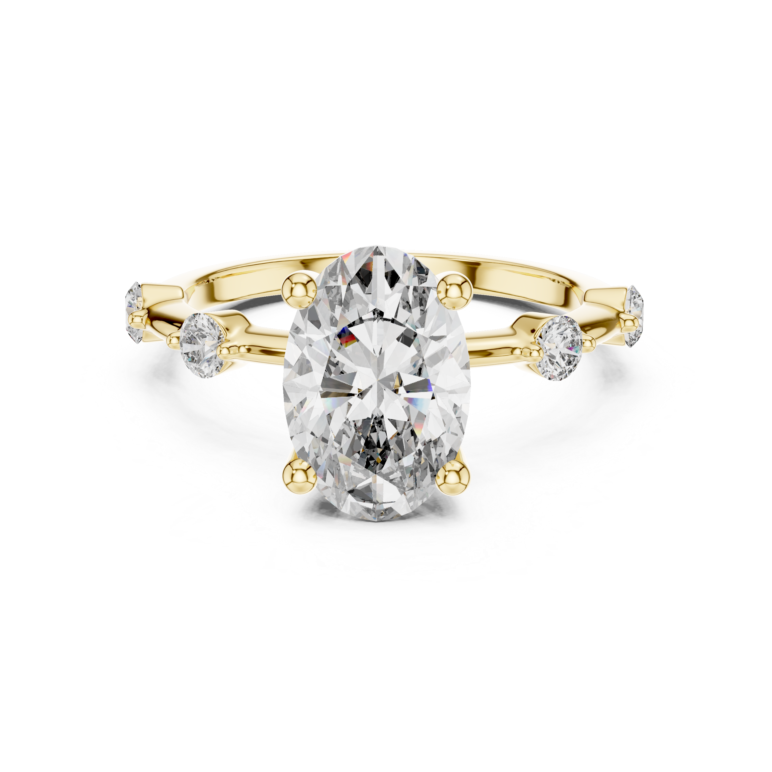 The Stardust Path Oval Ring