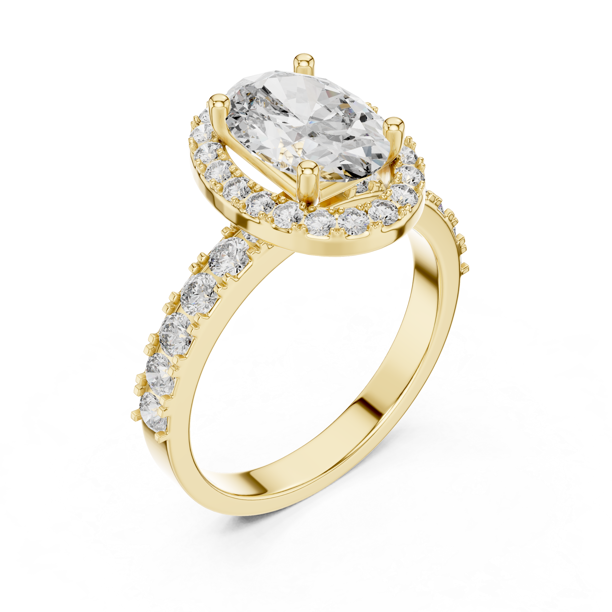 The Oval Halo Ring