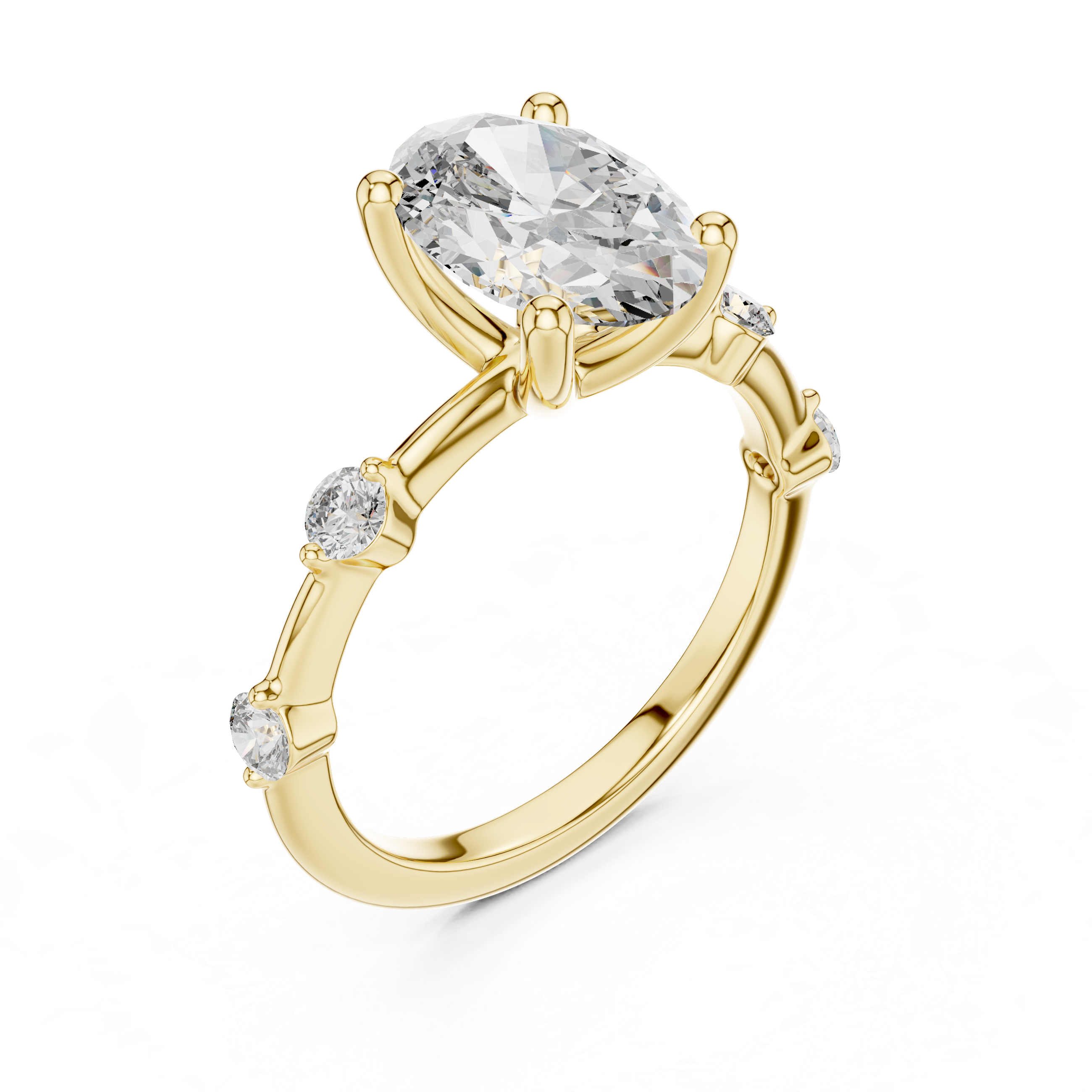 The Stardust Path Oval Ring