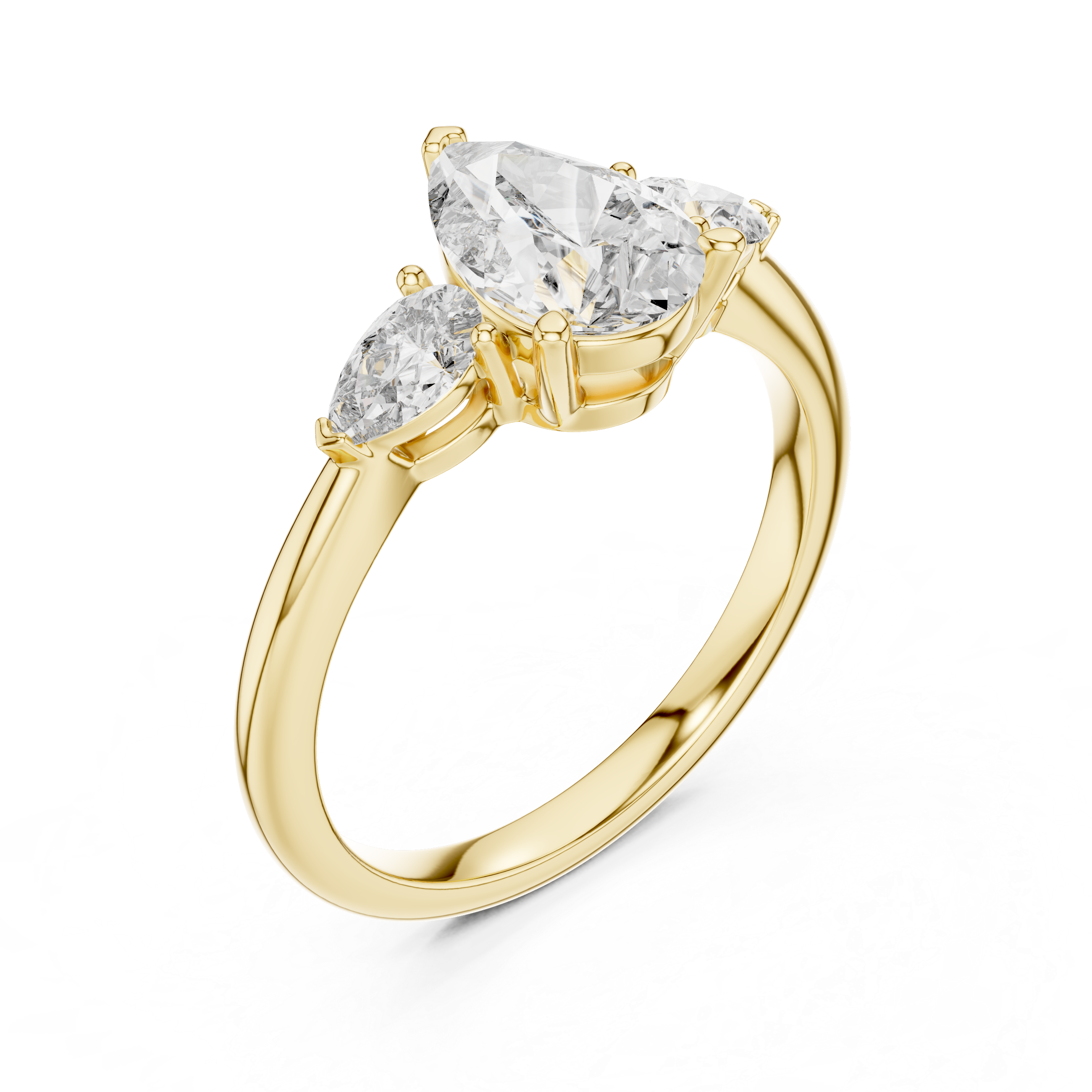 The Pear Trinity Ring