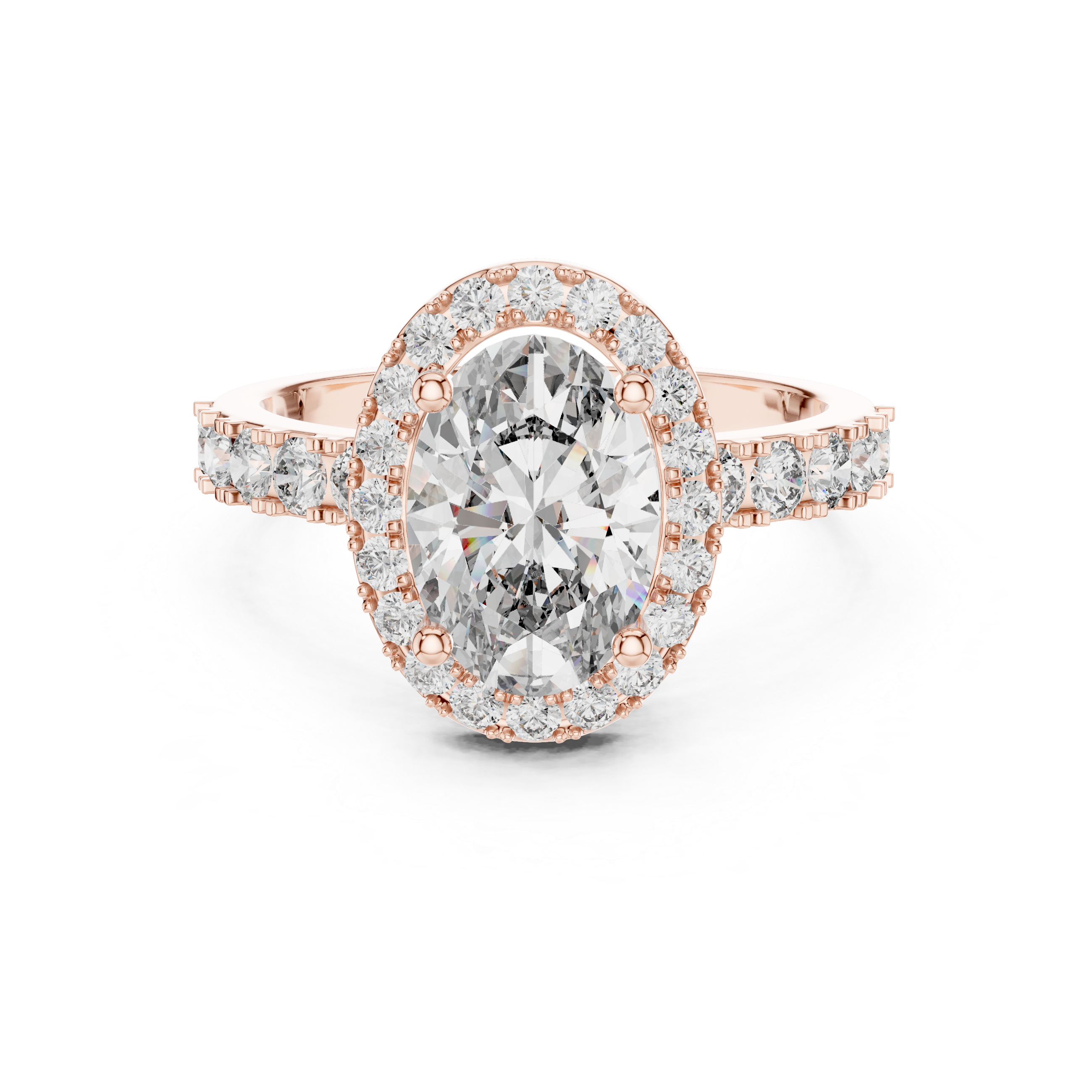 The Oval Halo Ring