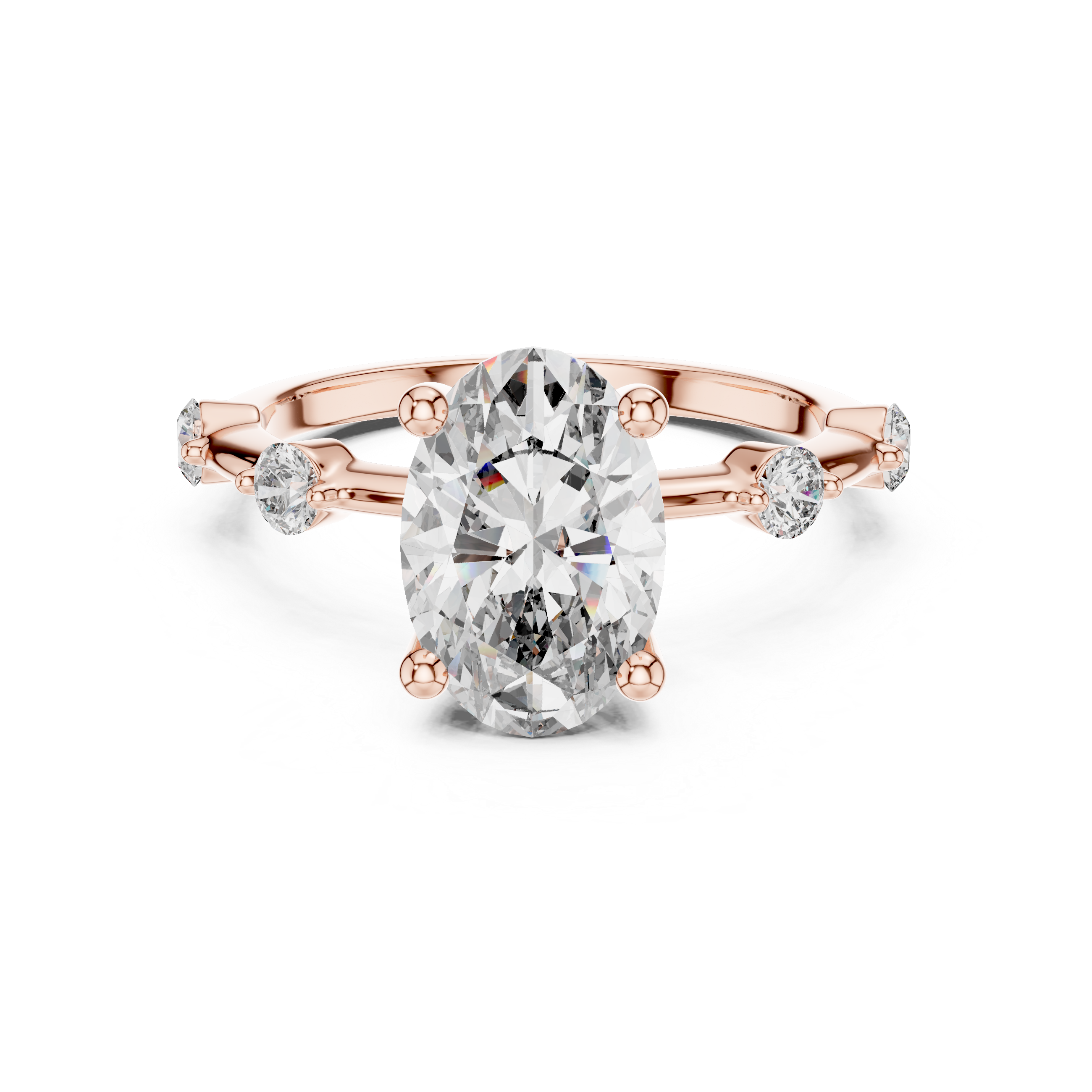 The Stardust Path Oval Ring