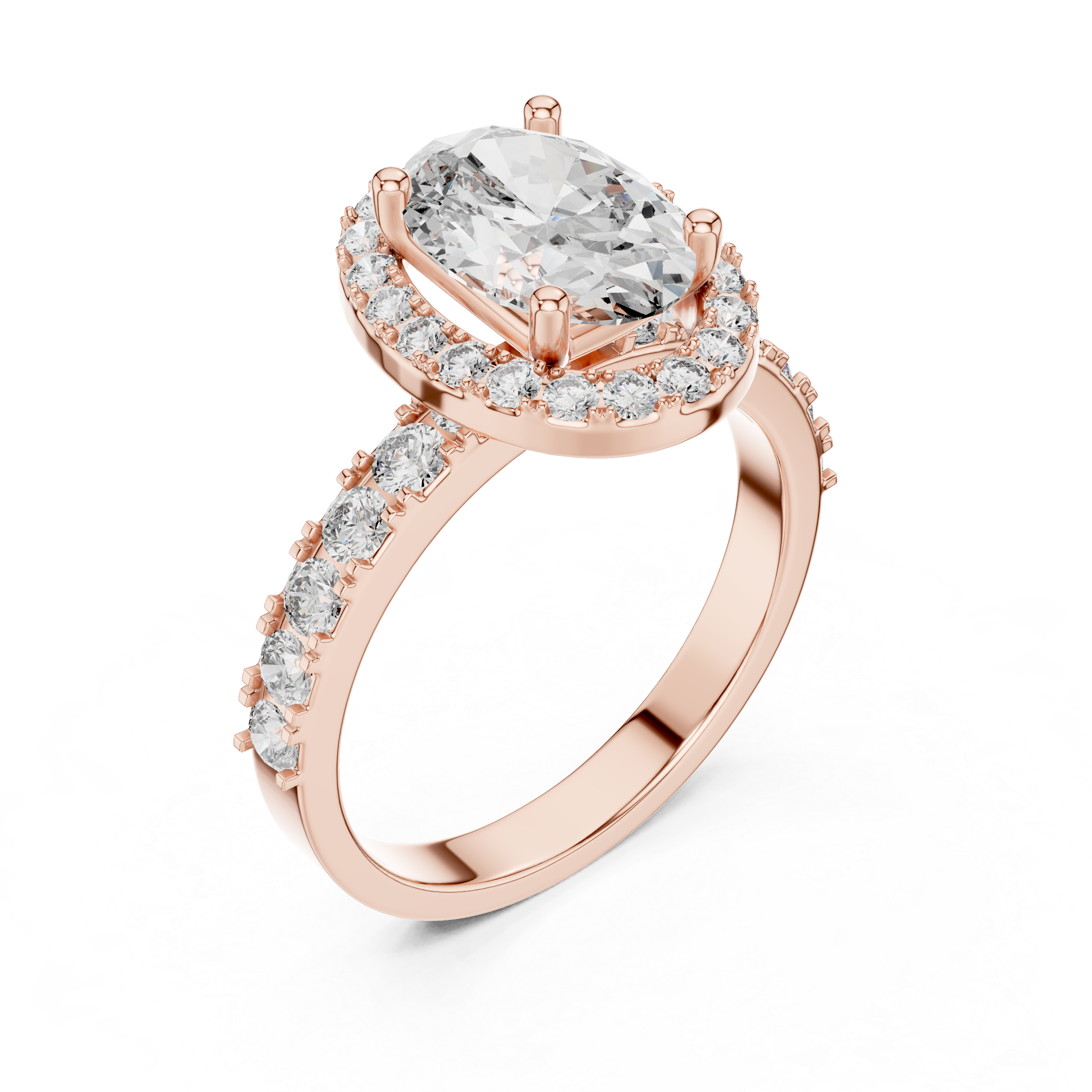 The Oval Halo Ring