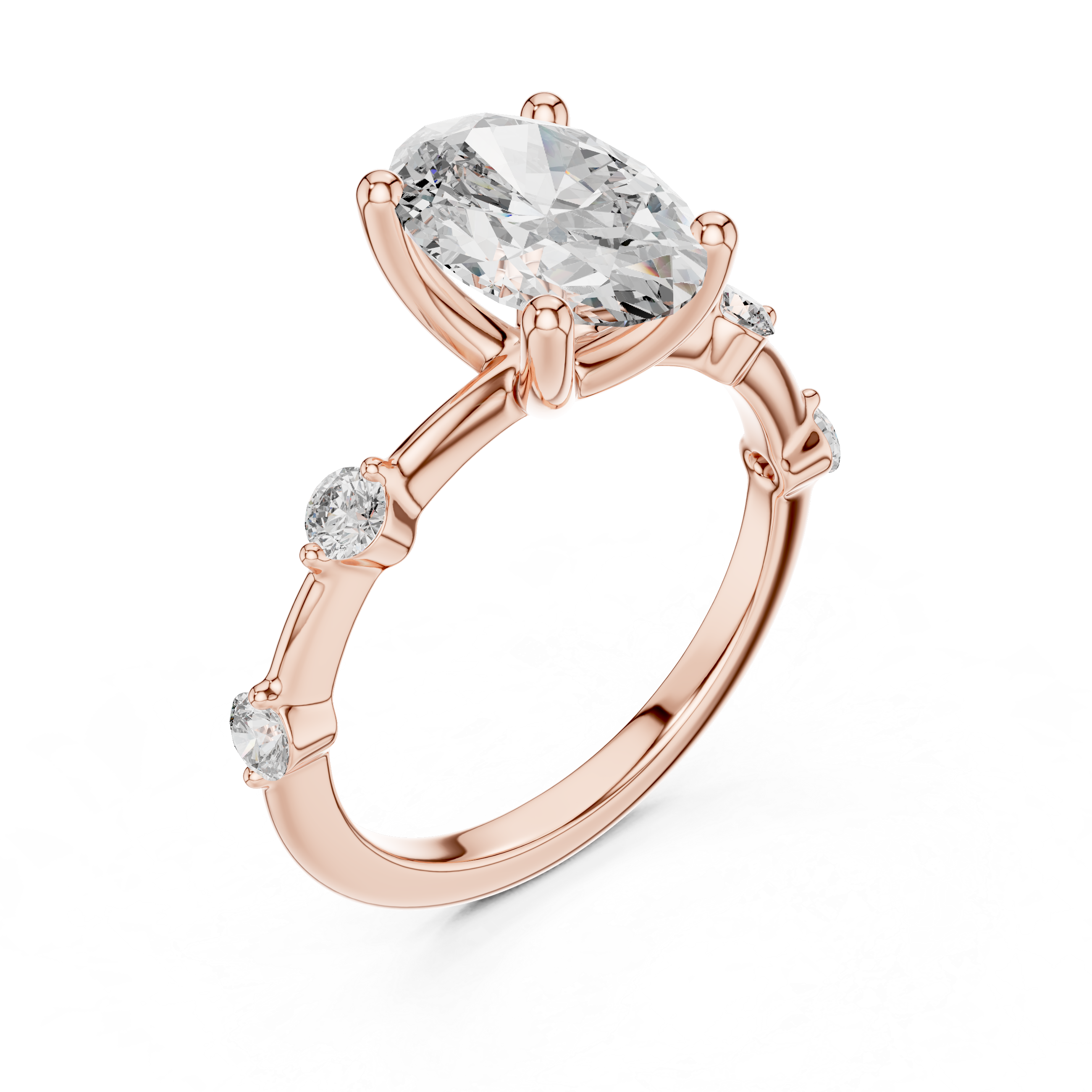 The Stardust Path Oval Ring