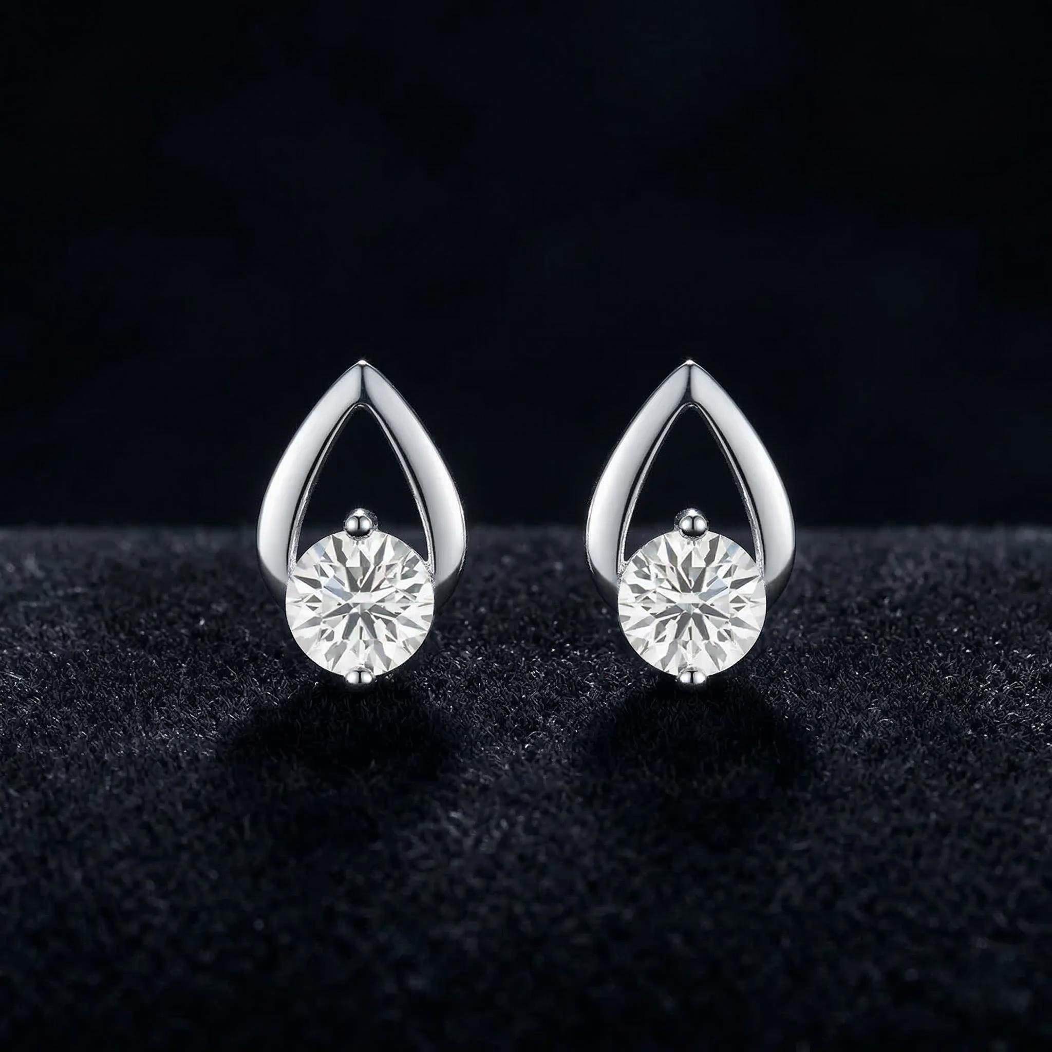 The Dewdrop Solitaire Earrings