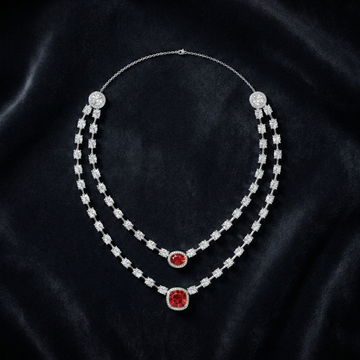 The Ruby Duet Necklace