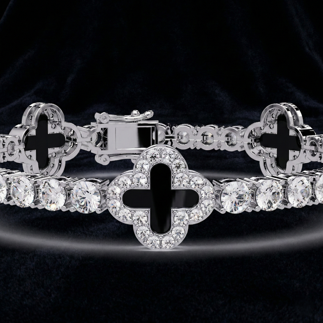 The Black Clover Tennis Bracelet