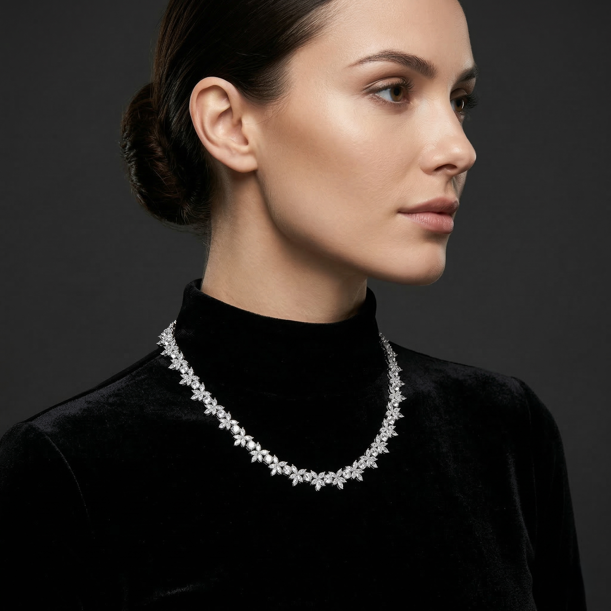 The Diamond Petal Necklace